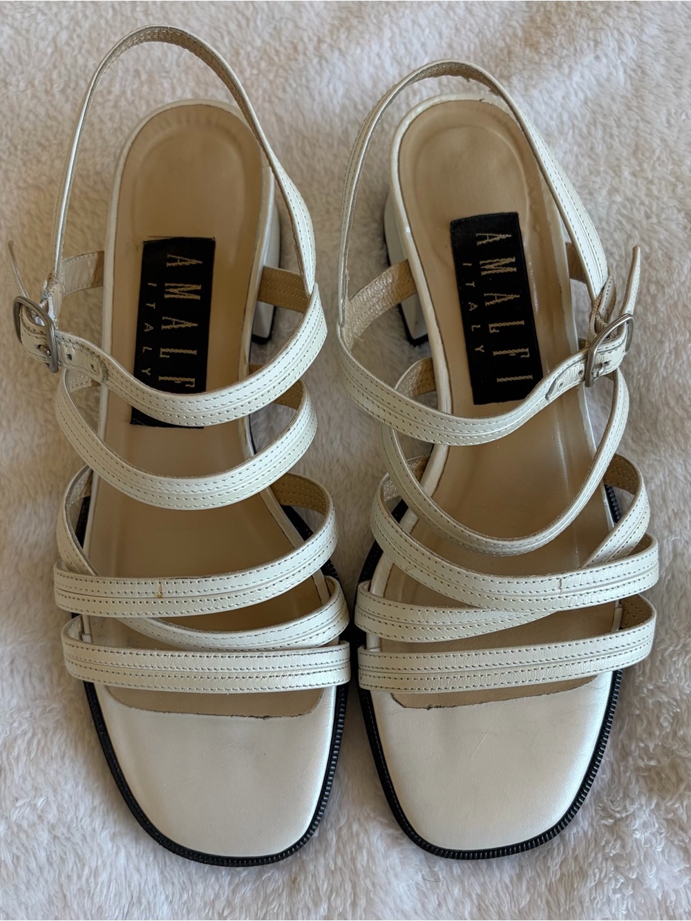 Amalfi White Multi-Strap Slingback Sandals | 6